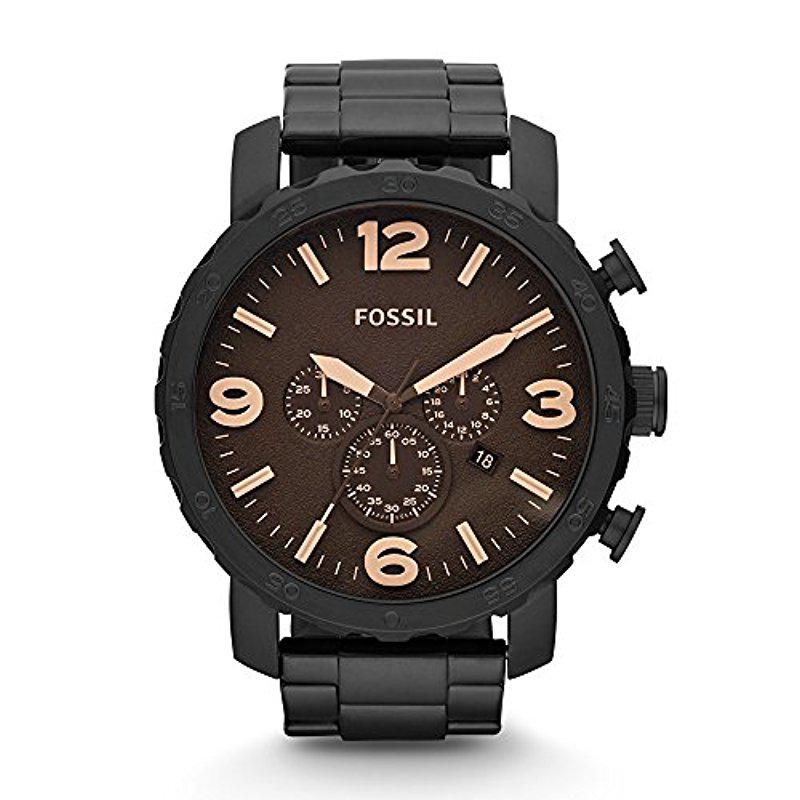 Fossil Nate Quartz Stainless Steel 