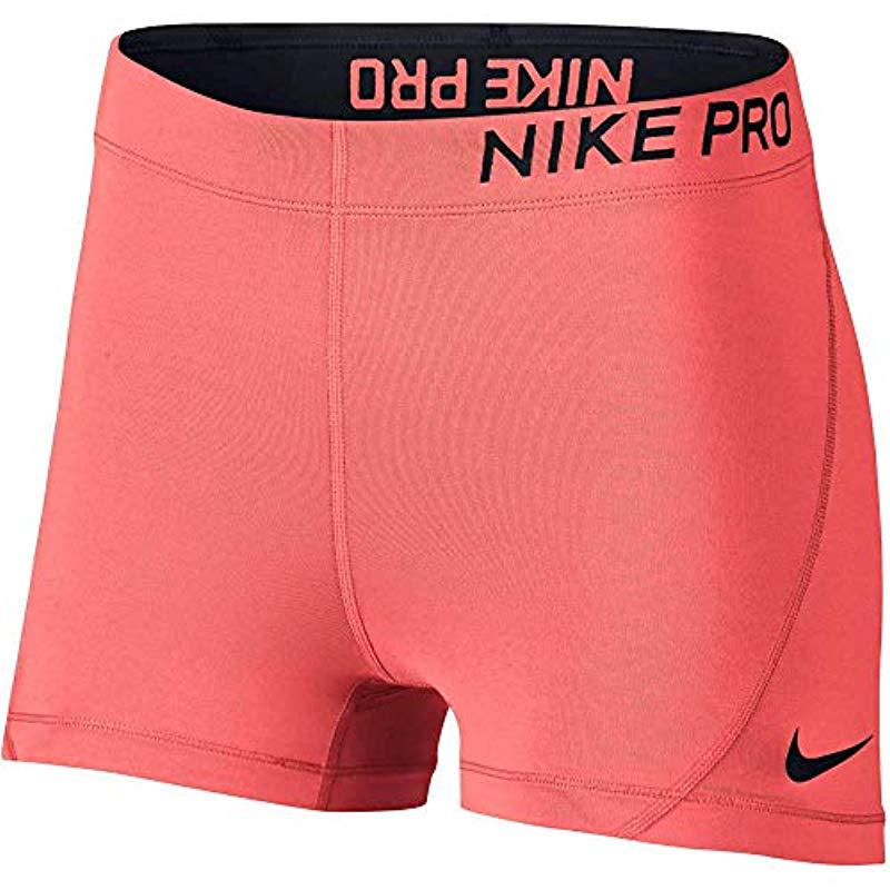 pink nike pro shorts