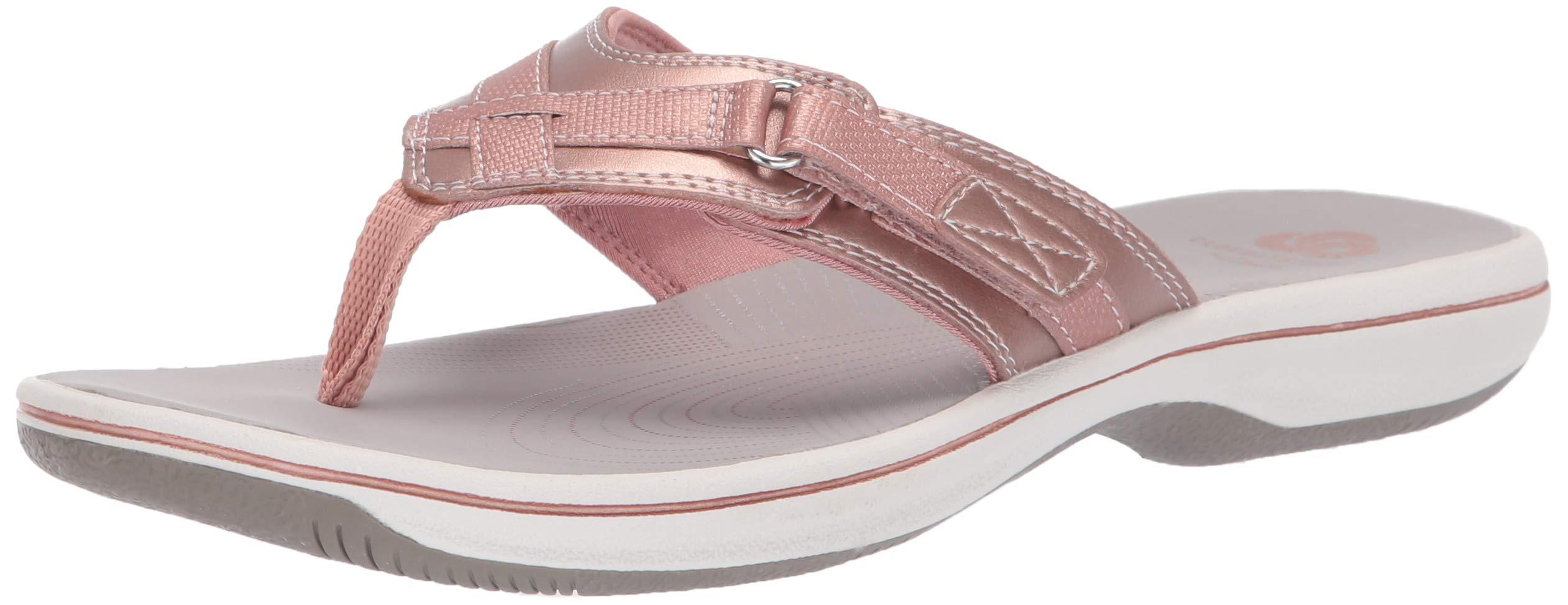 clarks pink flip flops