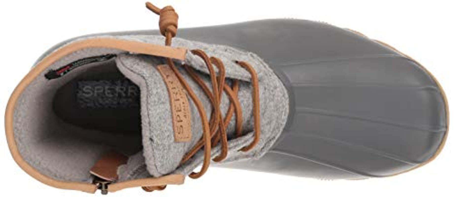 sperry saltwater emboss wool dark grey