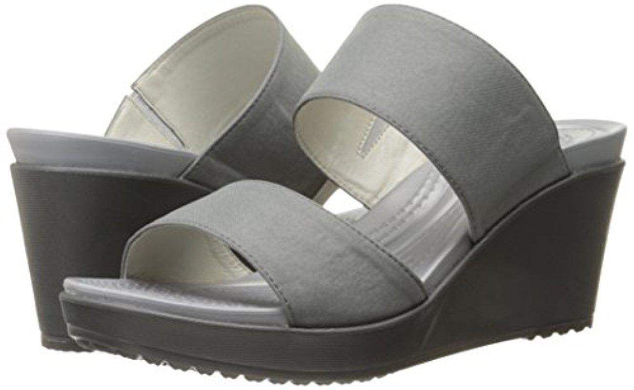 crocs leigh ii 2 strap wedge
