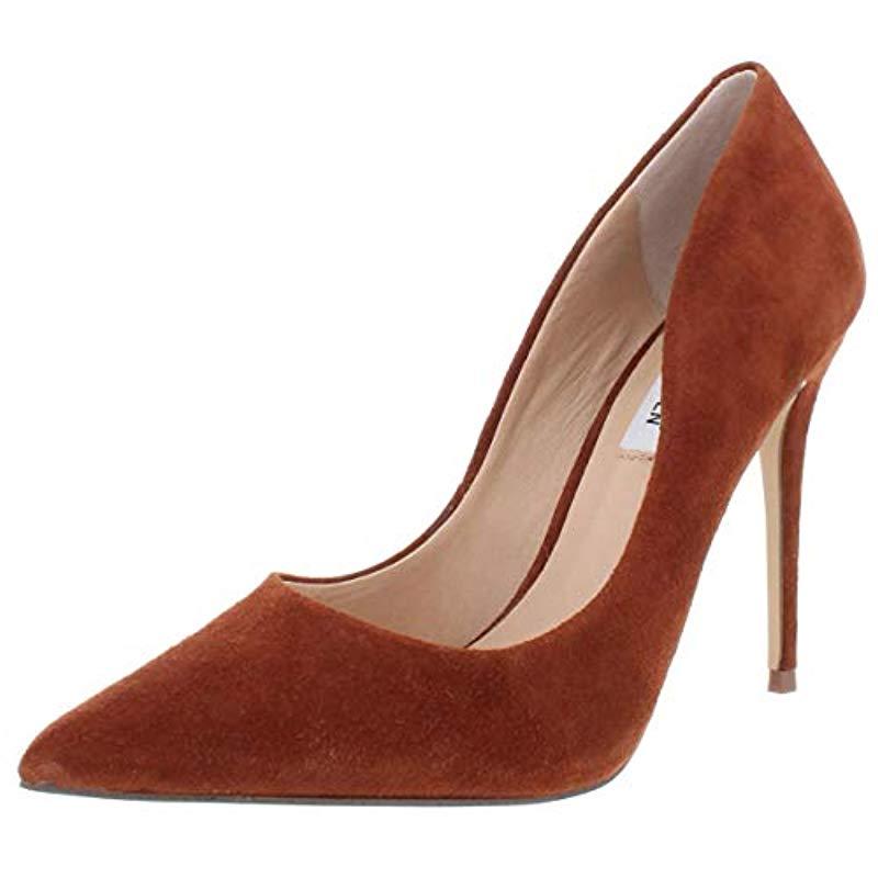 chestnut suede pumps
