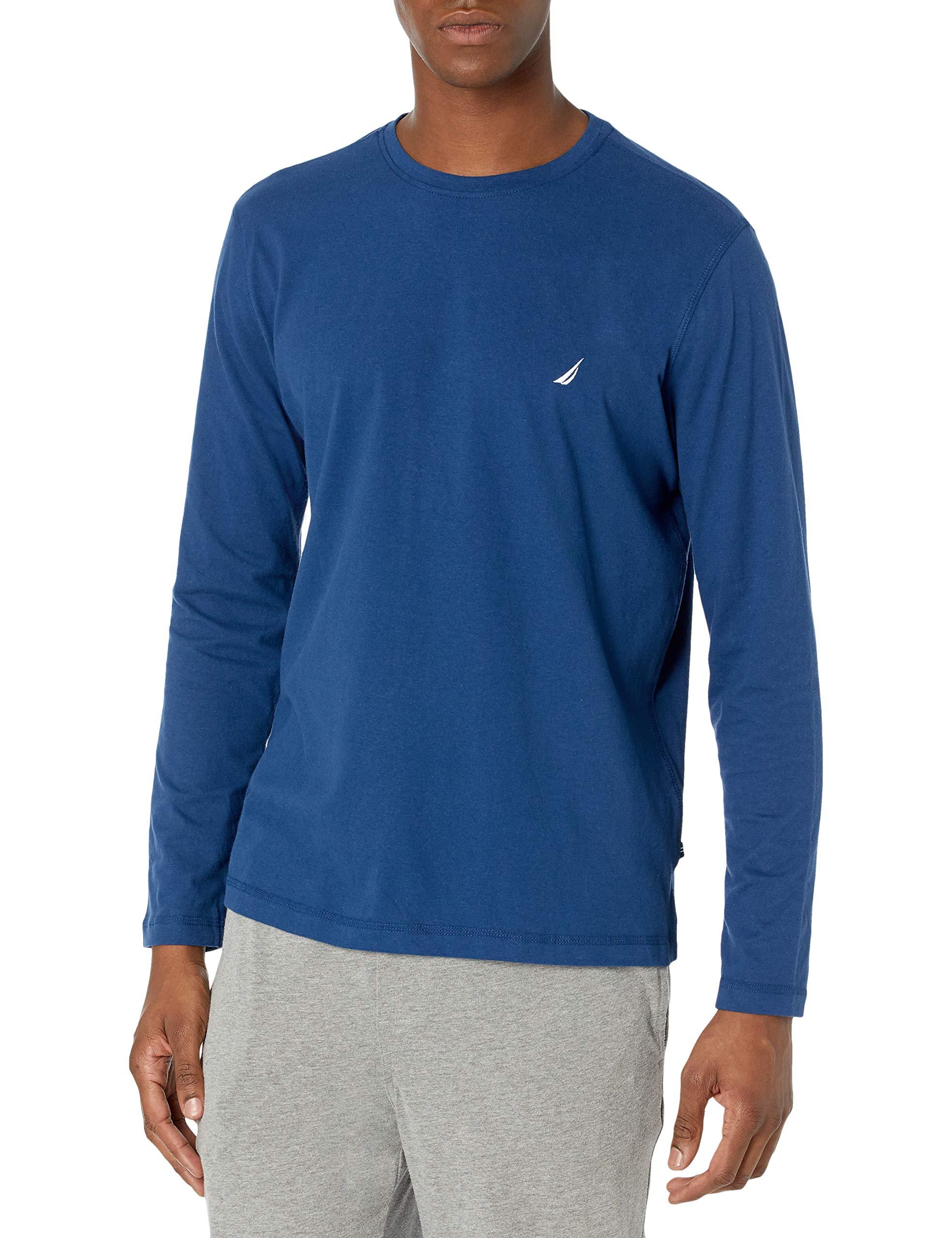 Nautica Jclass Long Sleeve Sleep Tshirt in Blue for Men Lyst