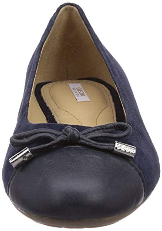 Geox Leather D Lola A Ballet Flats in Blue - Lyst