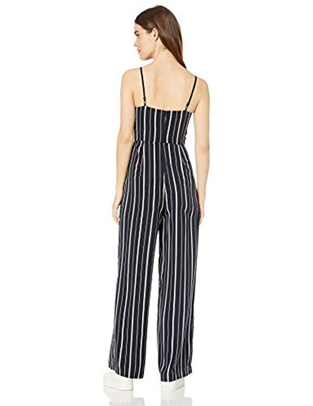 Laundry by Shelli Segal Striped Wide Leg Jumpsuit in Black Lyst