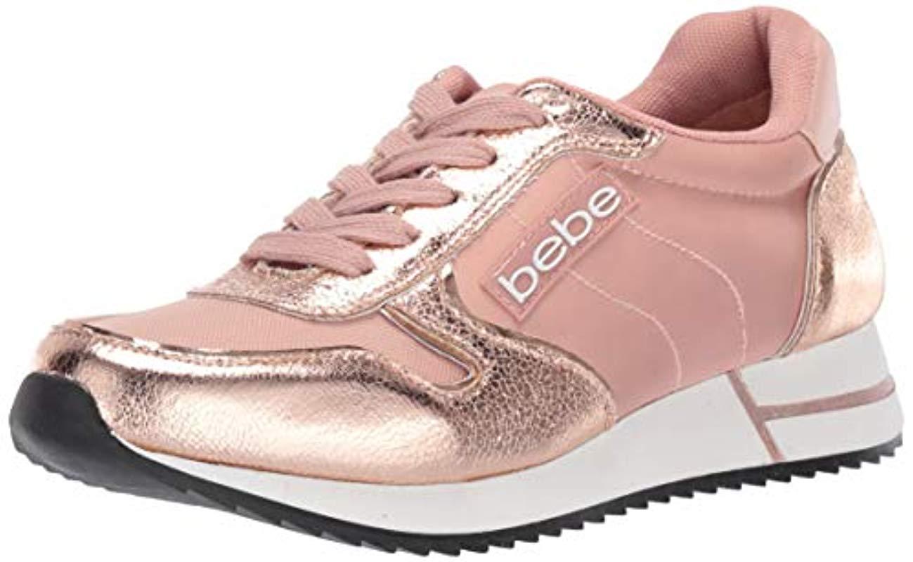 bebe rose gold sneakers