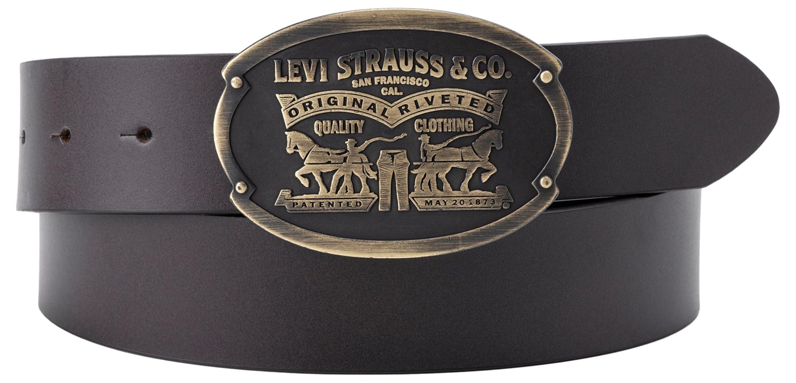 Ceinture En Cuir Levi's Pour Homme - Modèle 223850-4, Fermeture Boucle, Style Classique Intemporel