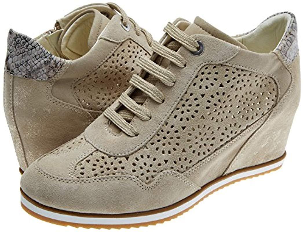 Geox D Illusion B Trainers in Natural | Lyst UK