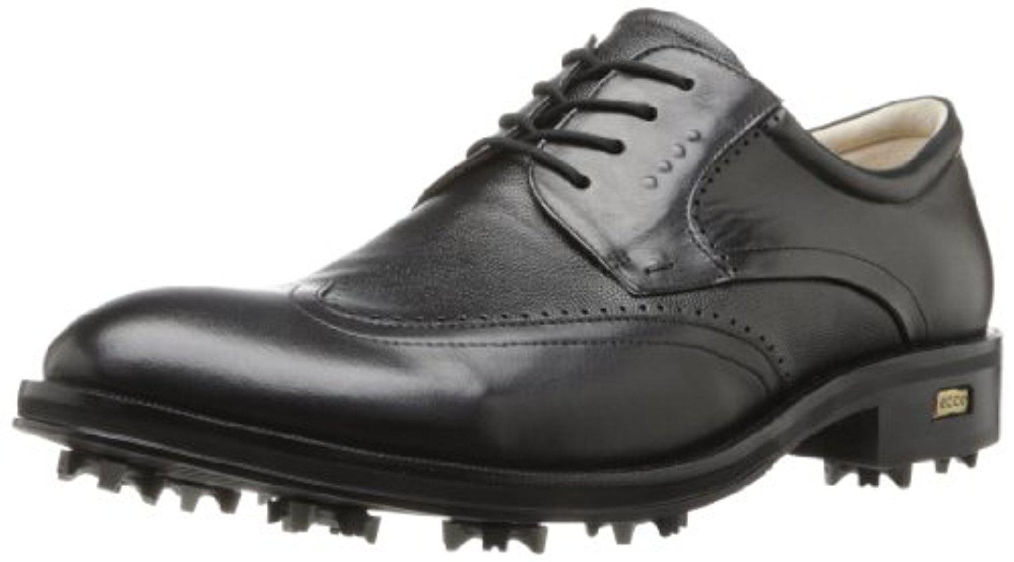 Ecco Leather New World Class Golf Shoe in Black for Men | Lyst