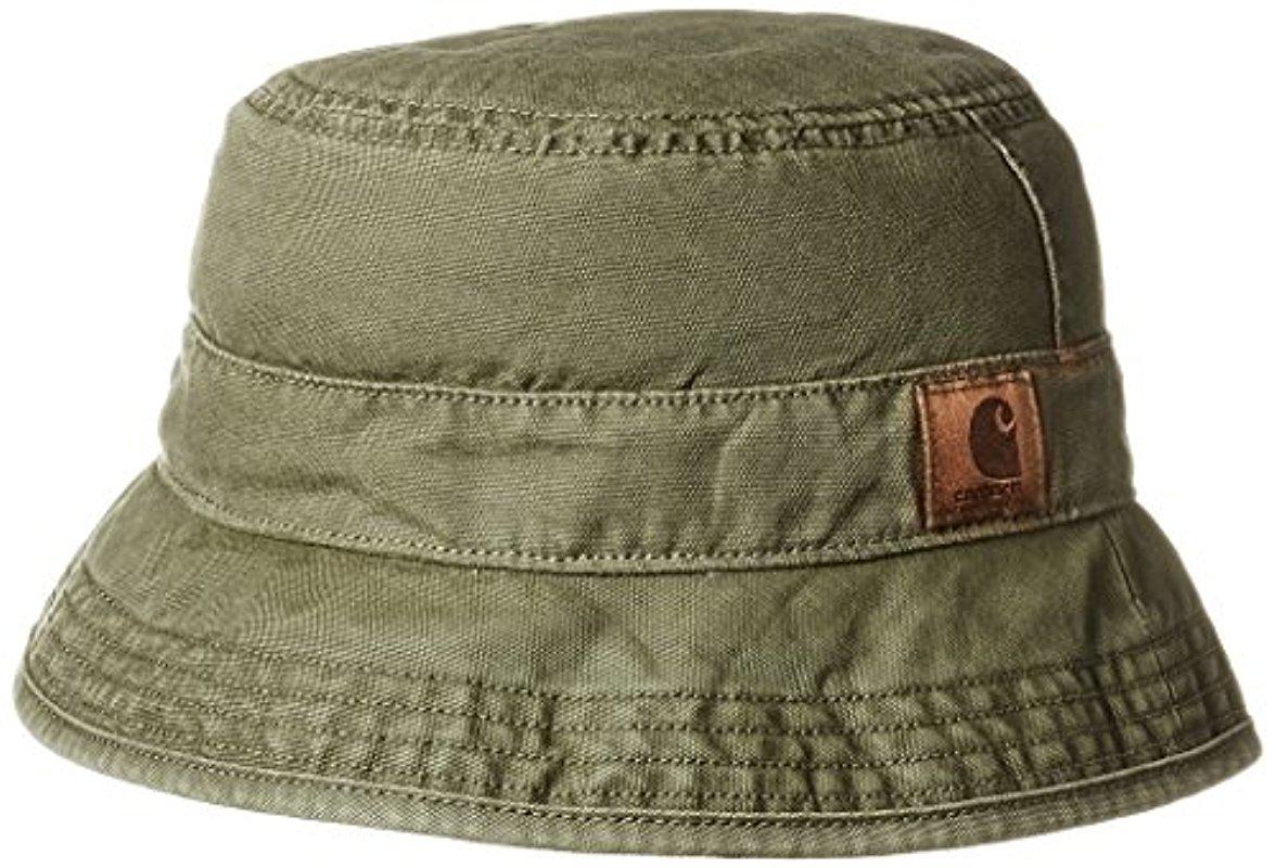 Save 50% Carhartt WIP Cotton Logo Bucket Hat in Green for Men Mens Hats Carhartt WIP Hats 