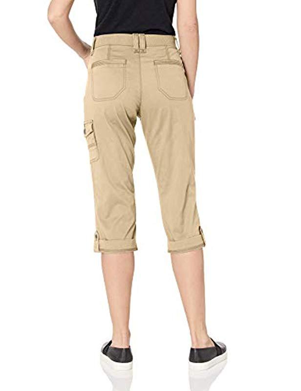 Lee Jeans Petite Flex-to-go Relaxed Fit Cargo Capri Pant in Natural