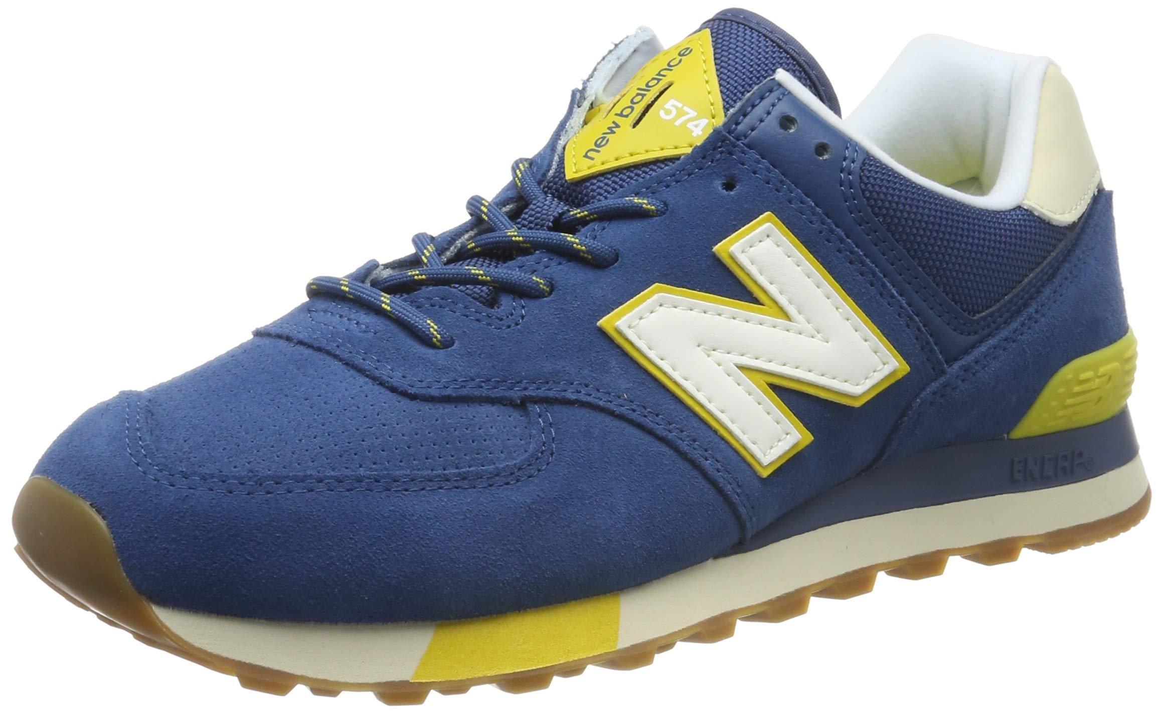 New Balance 574v2 Sneaker in Nubuck Dark Blue/Bone (Blue) for Men - Save  62% - Lyst