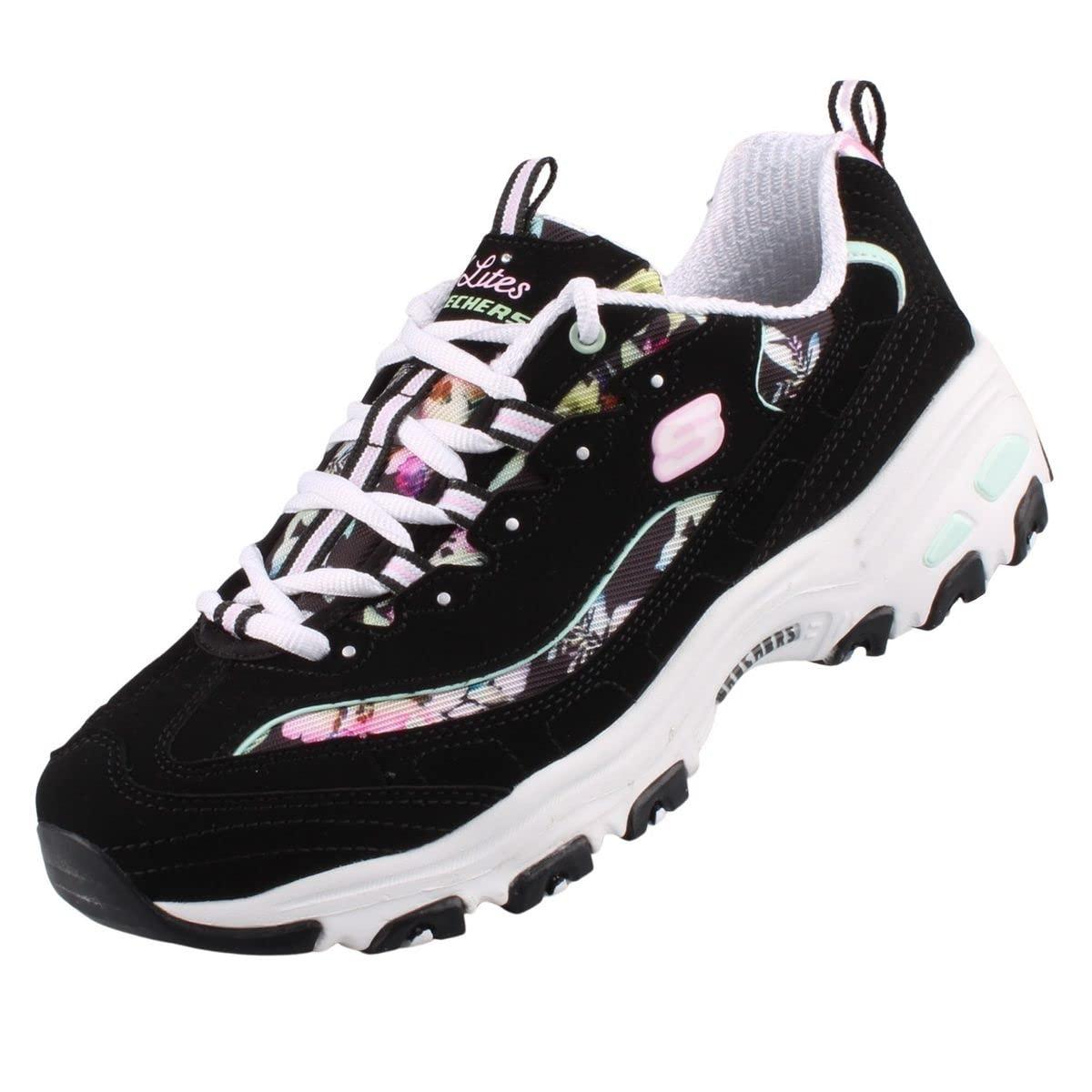 Skechers white hotsell and black
