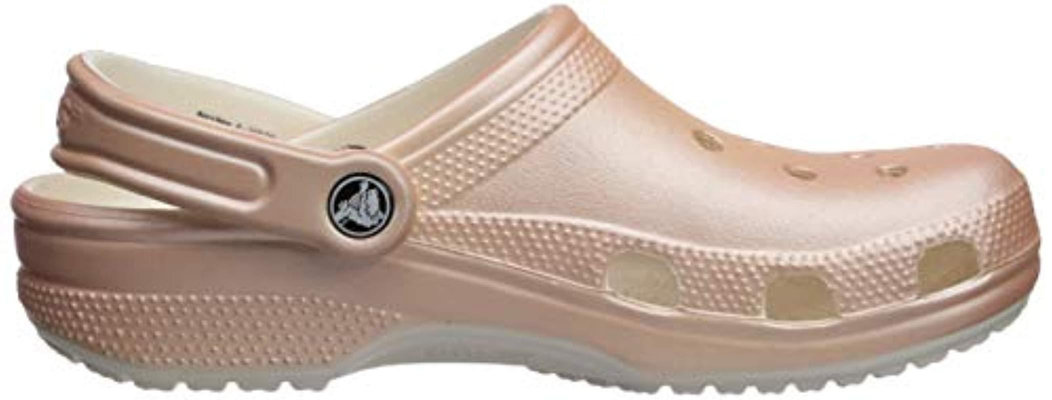 crocs adult classic metallic clogs