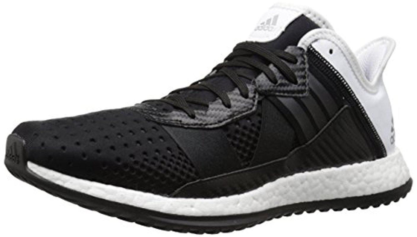 Adidas Synthetic Pure Boost Zg Trainer Training Shoe In Black Silver White Black For Men Lyst