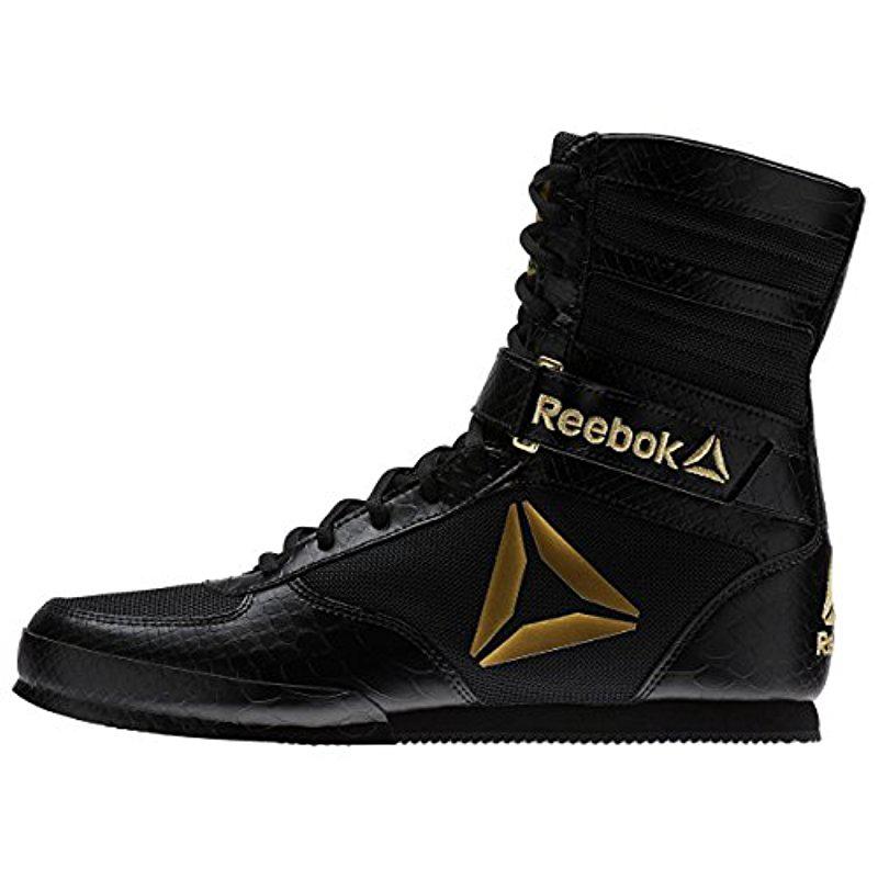 Reebok Synthetic Boxing Boot-buck Cross Trainer in Black/Gold (Black) for  Men | Lyst