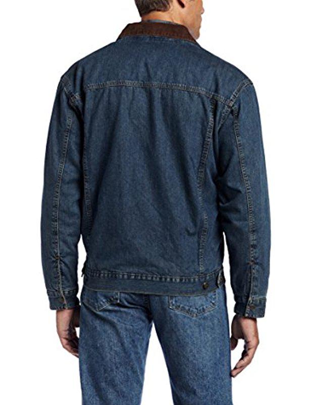 Wrangler Rustic Blanket Lined Denim Jacket in Blue for Men Lyst