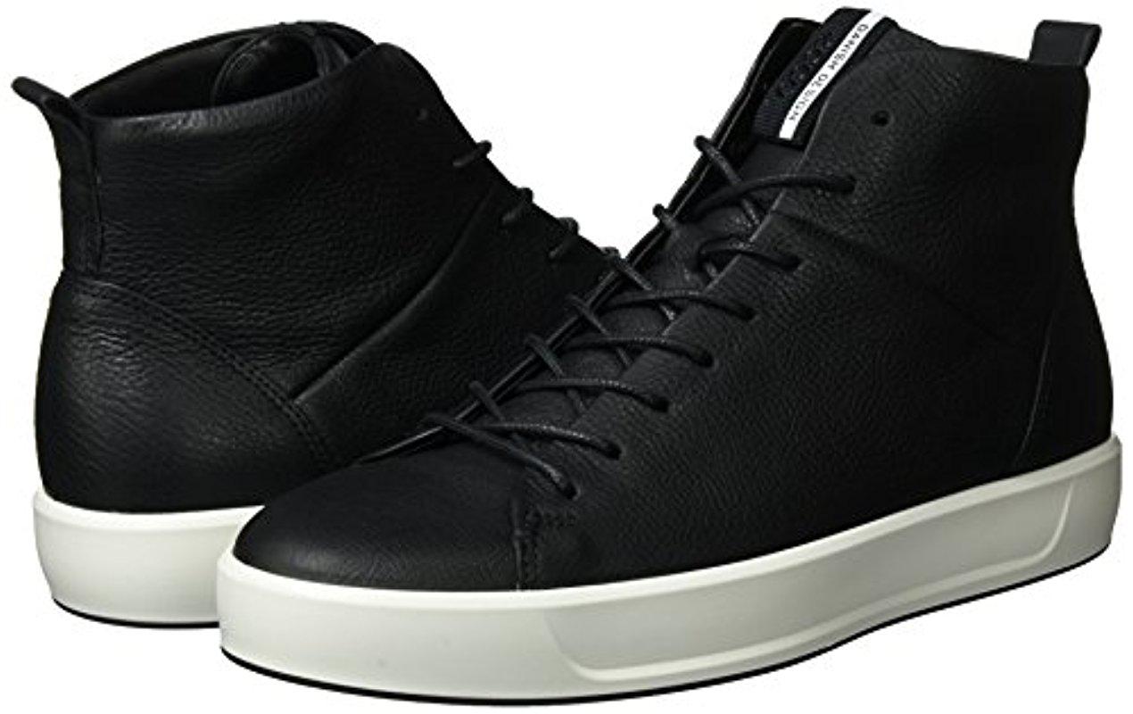 Ecco Soft 8 High Top (black 2) Lace Up Casual Shoes Men | Lyst