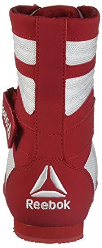 Reebok Leather Boot Boxing Shoe in Red for Men | Lyst