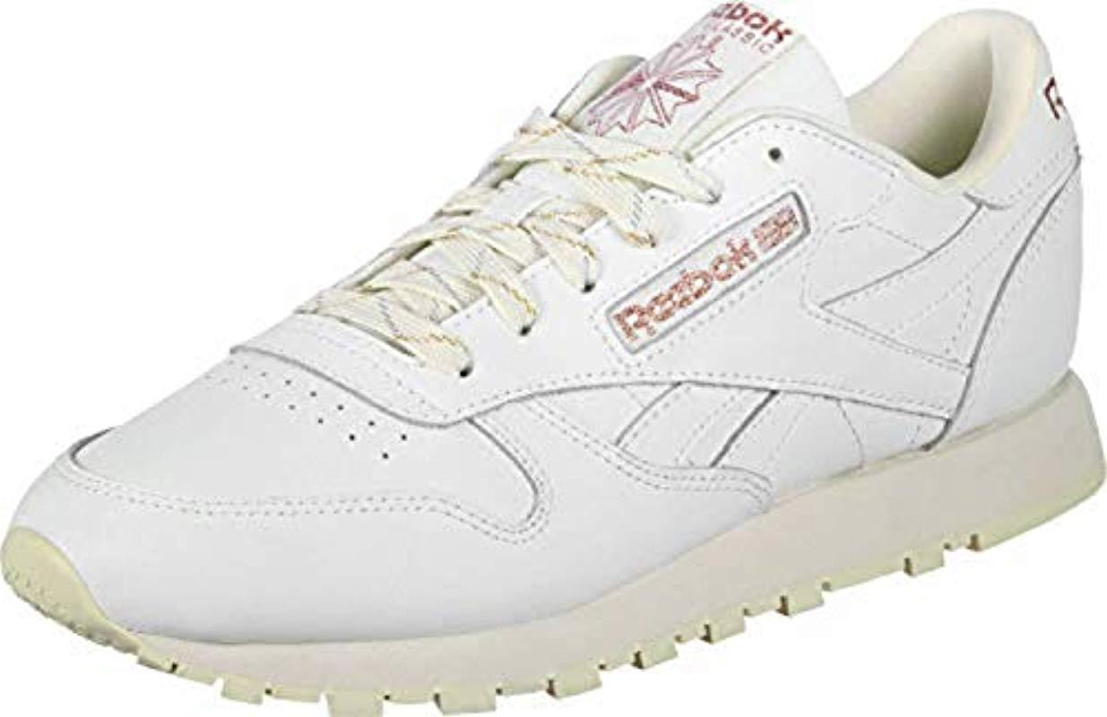 reebok white classic leather trainers