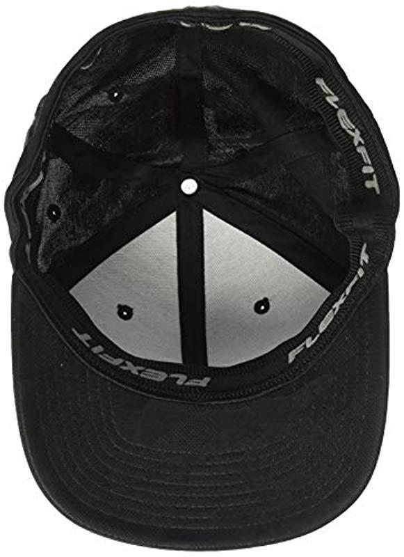 RVCA Flex Fit Hat in Black Camo (Black 