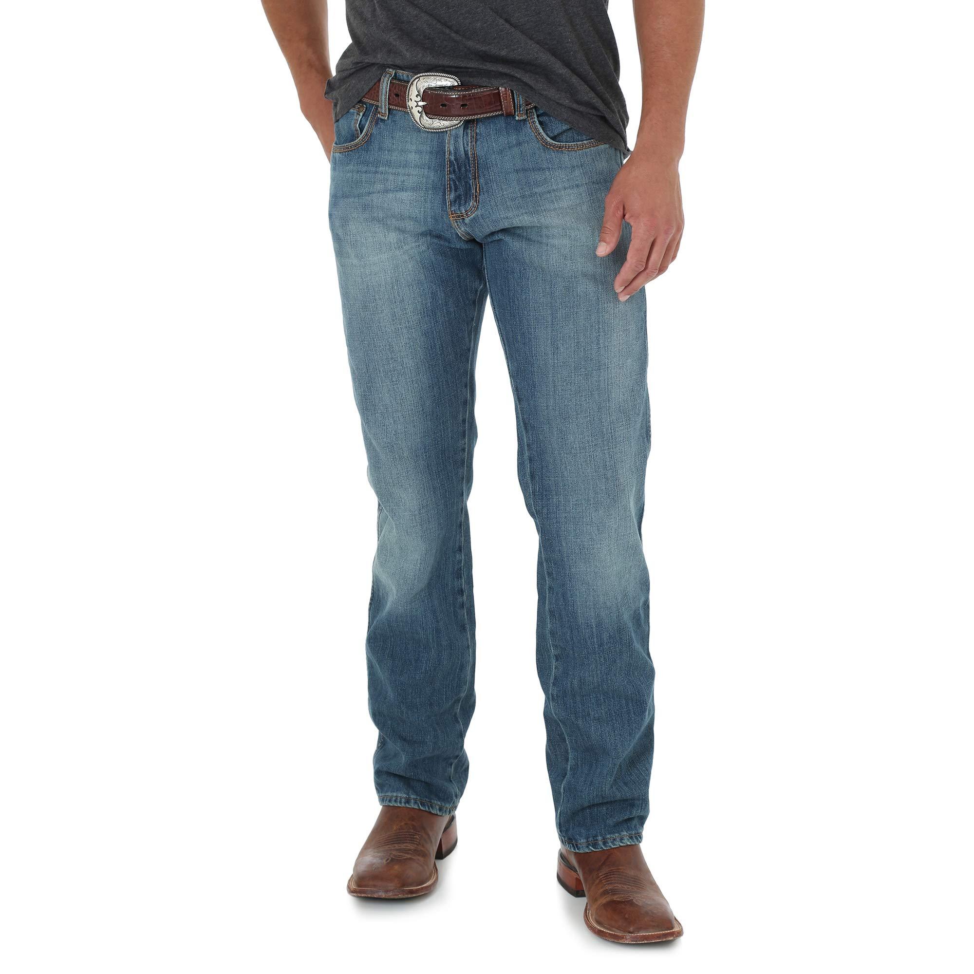 Wrangler Leather Retro Slim Fit Straight Leg Jean in Blue for Men - Lyst