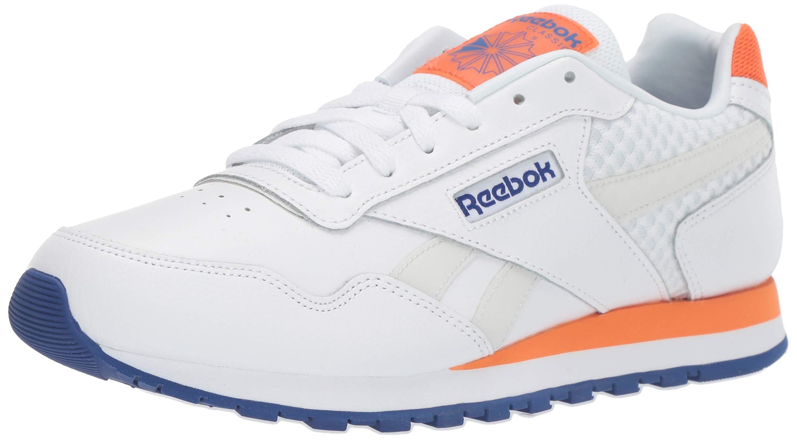 orange and white reebok classics