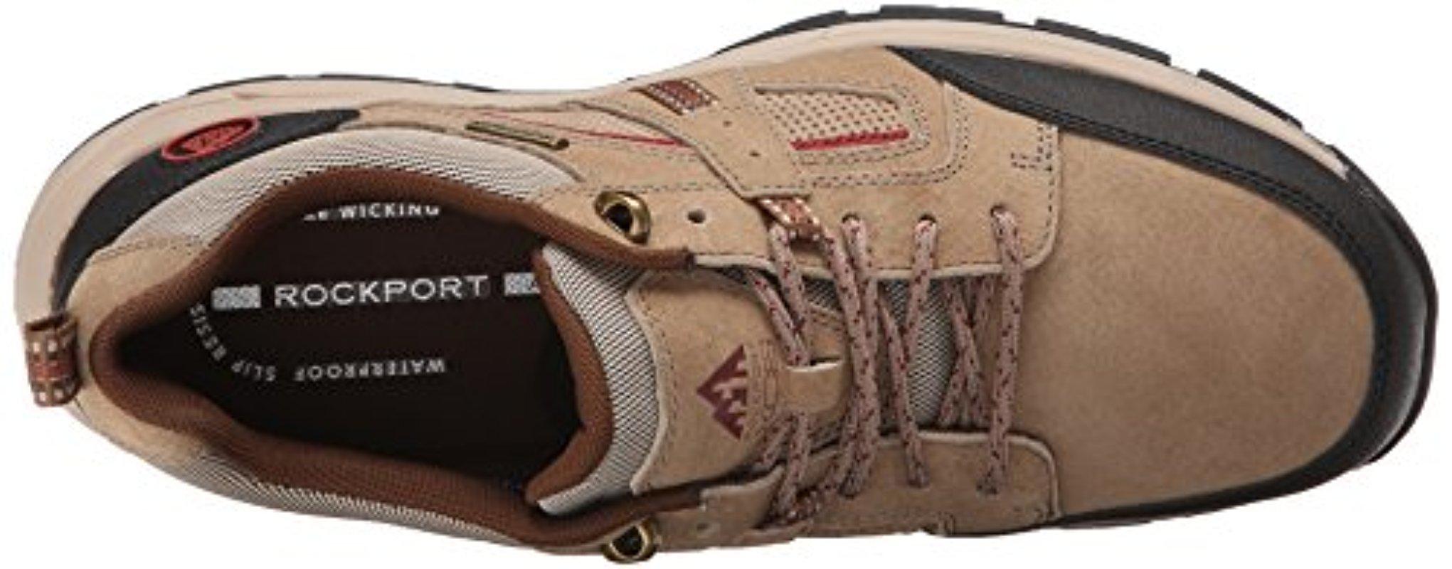 rockport men's road and trail waterproof blucher rain shoe