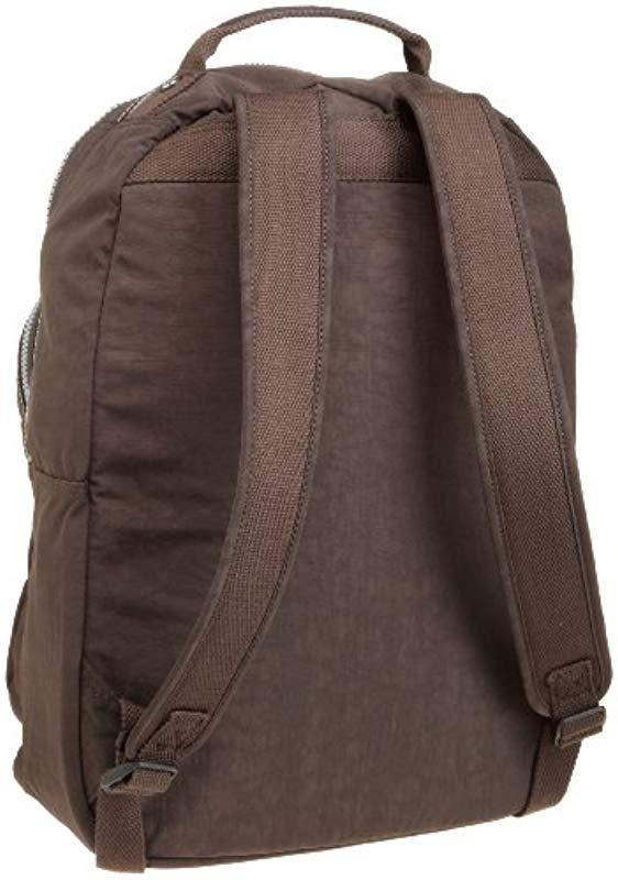Kipling Seoul Solid Laptop Backpack in Brown | Lyst