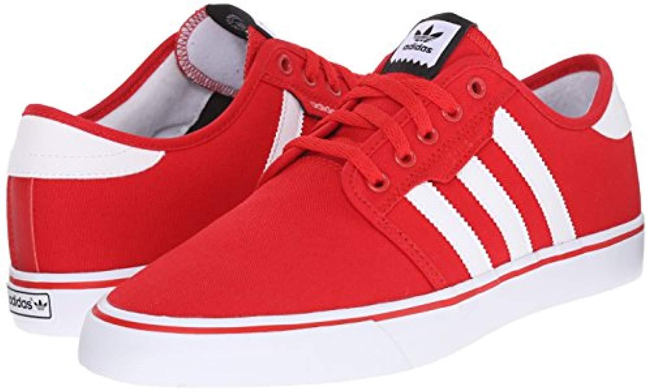 adidas Originals Suede Seeley Running Shoe in Scarlet/White/Black (Red) for  Men | Lyst