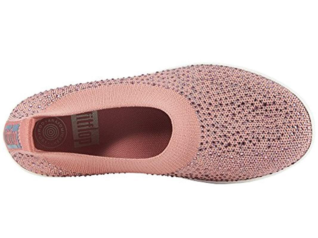 fitflop uberknit crystal ballerinas