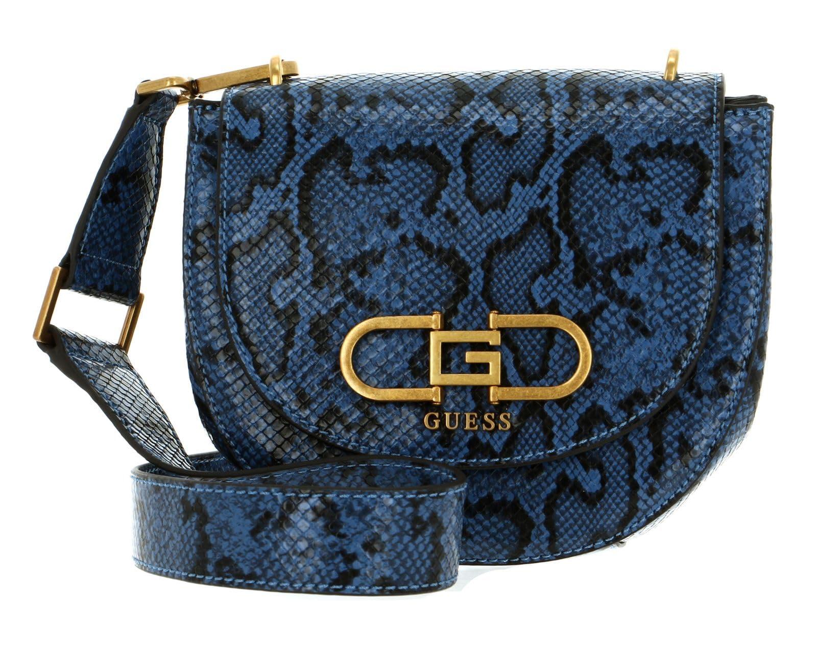 Guess Fleet Mini Saddle Crossbody in Blue | Lyst