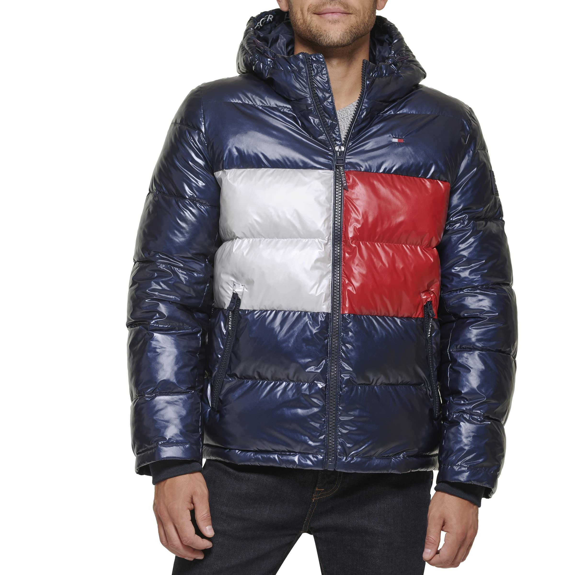 Tommy hilfiger classic hooded puffer deals jacket
