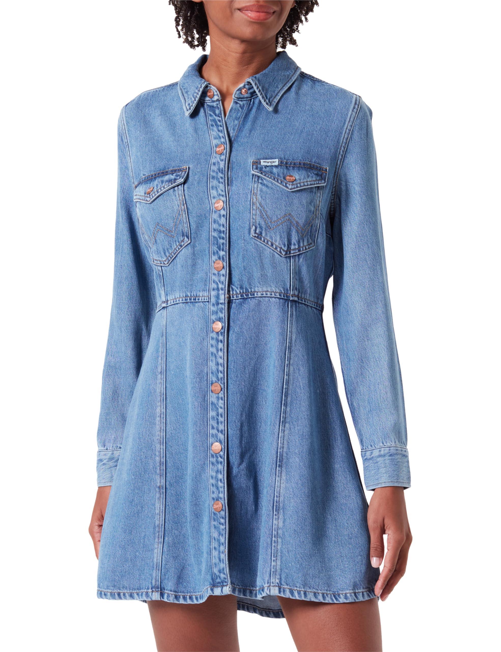 Wrangler A Line Shirt Dress Casual in Blue Lyst UK