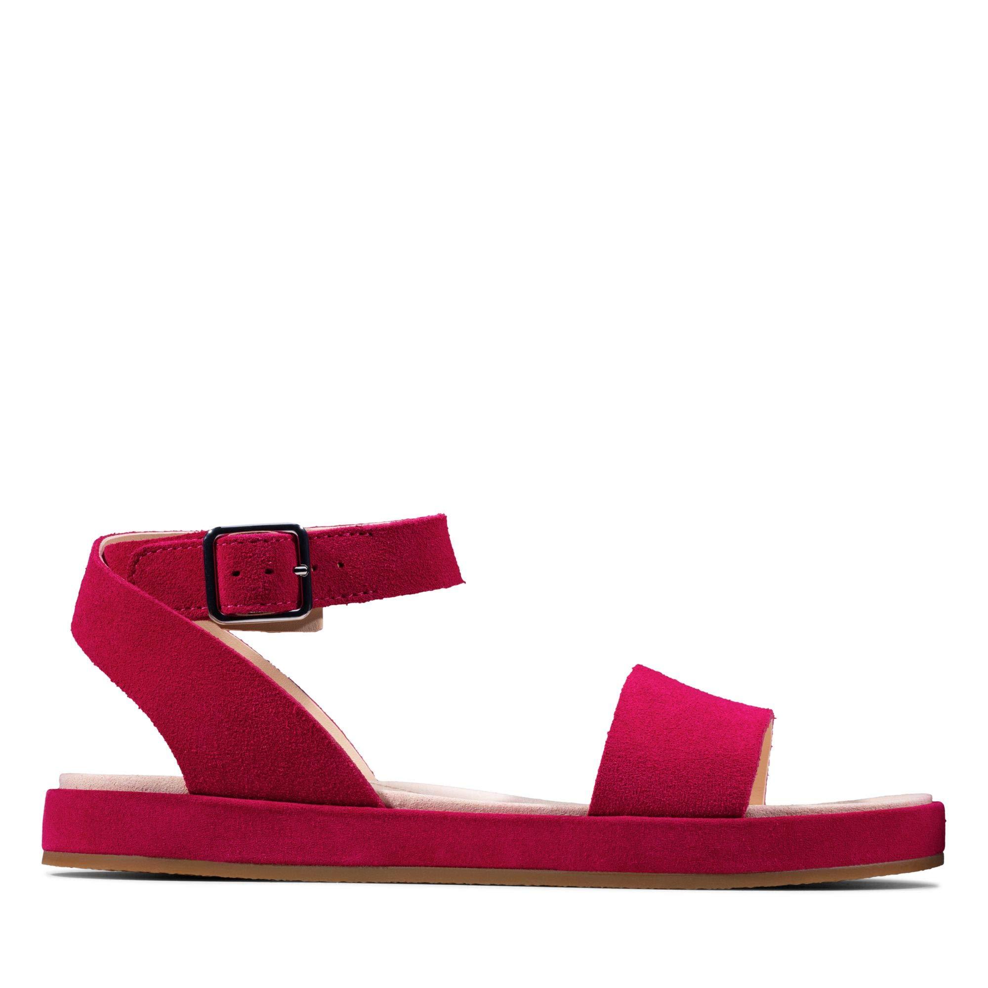Clarks Botanic Ivy Suede Sandals In Fuchsia Standard Fit Size 7 in Pink |  Lyst UK