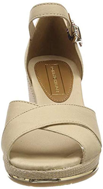 tommy hilfiger feminine mid wedge sandal basic