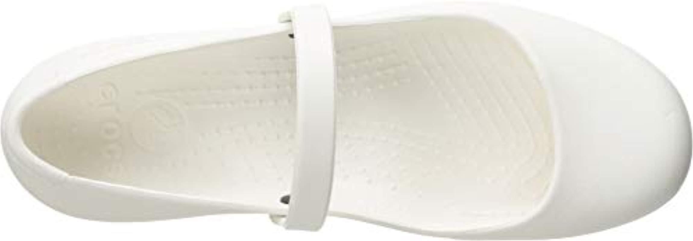 crocs alice work flat white