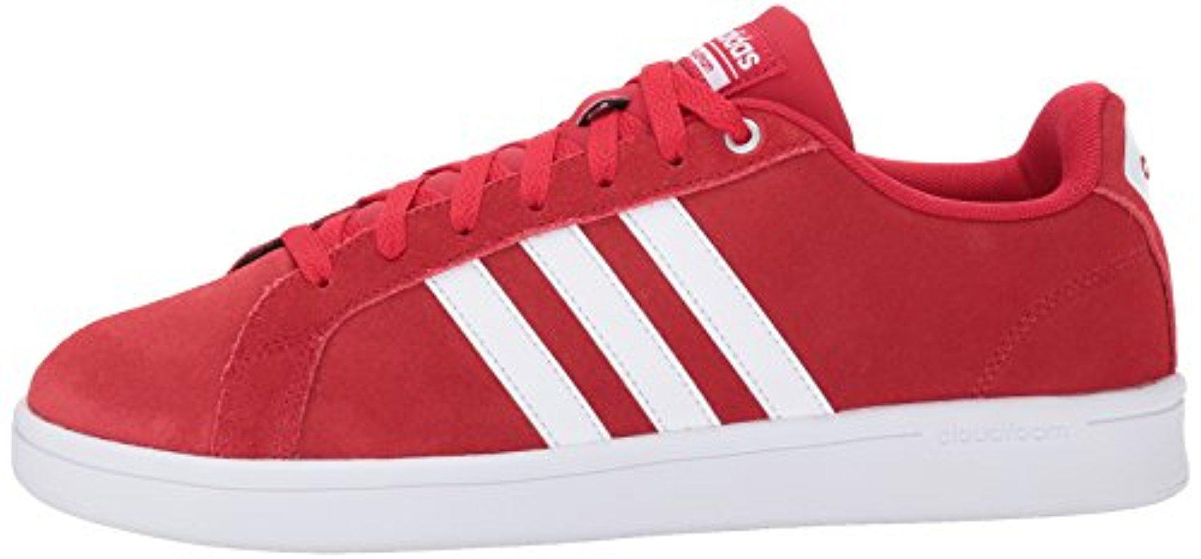 adidas Suede Cf Advantage Sneaker in Red for Men | Lyst