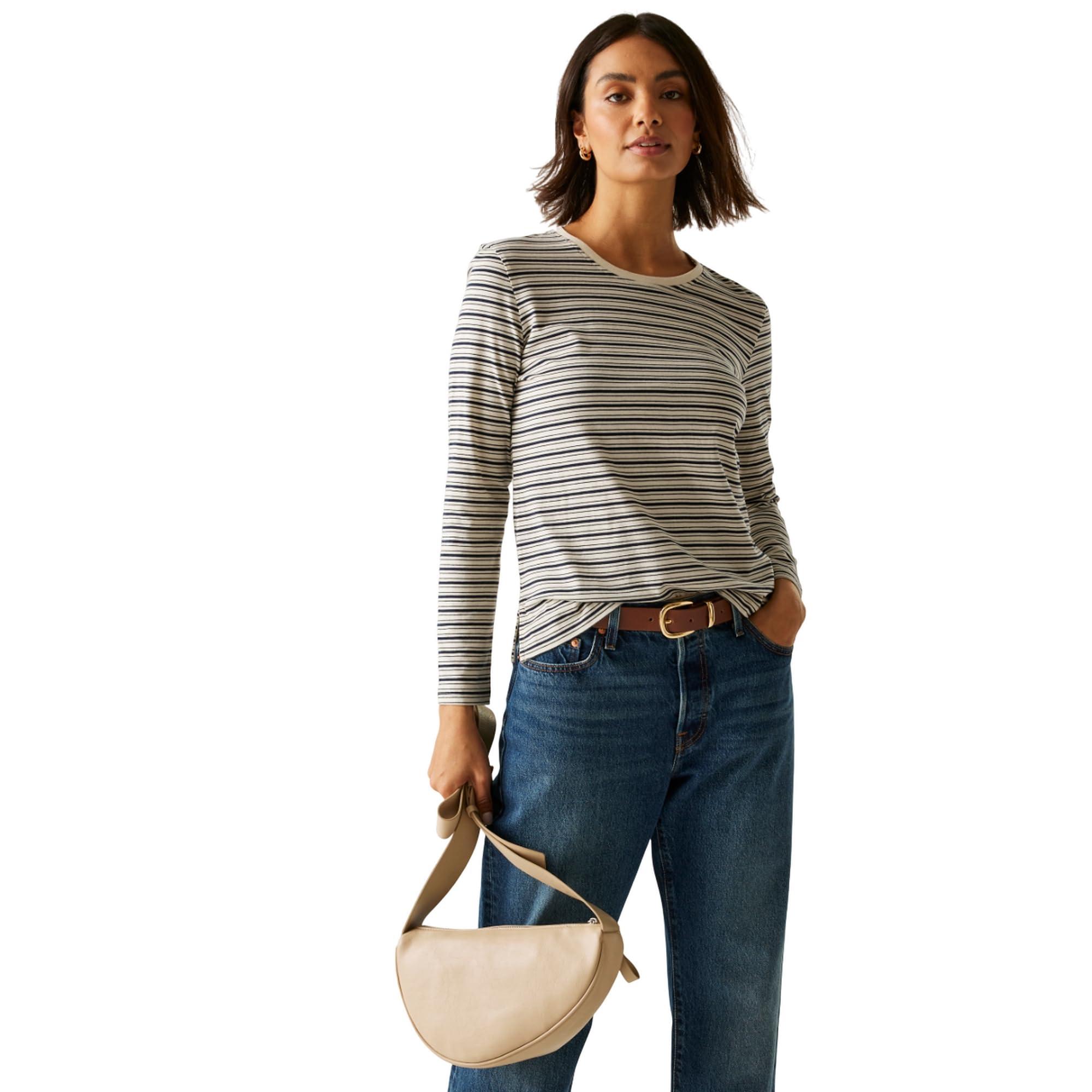 Regatta Damen Federica T-Shirt – Weiches Jersey, 50% Baumwolle / 50% Polyester, Mit Gerafften Ärmeln