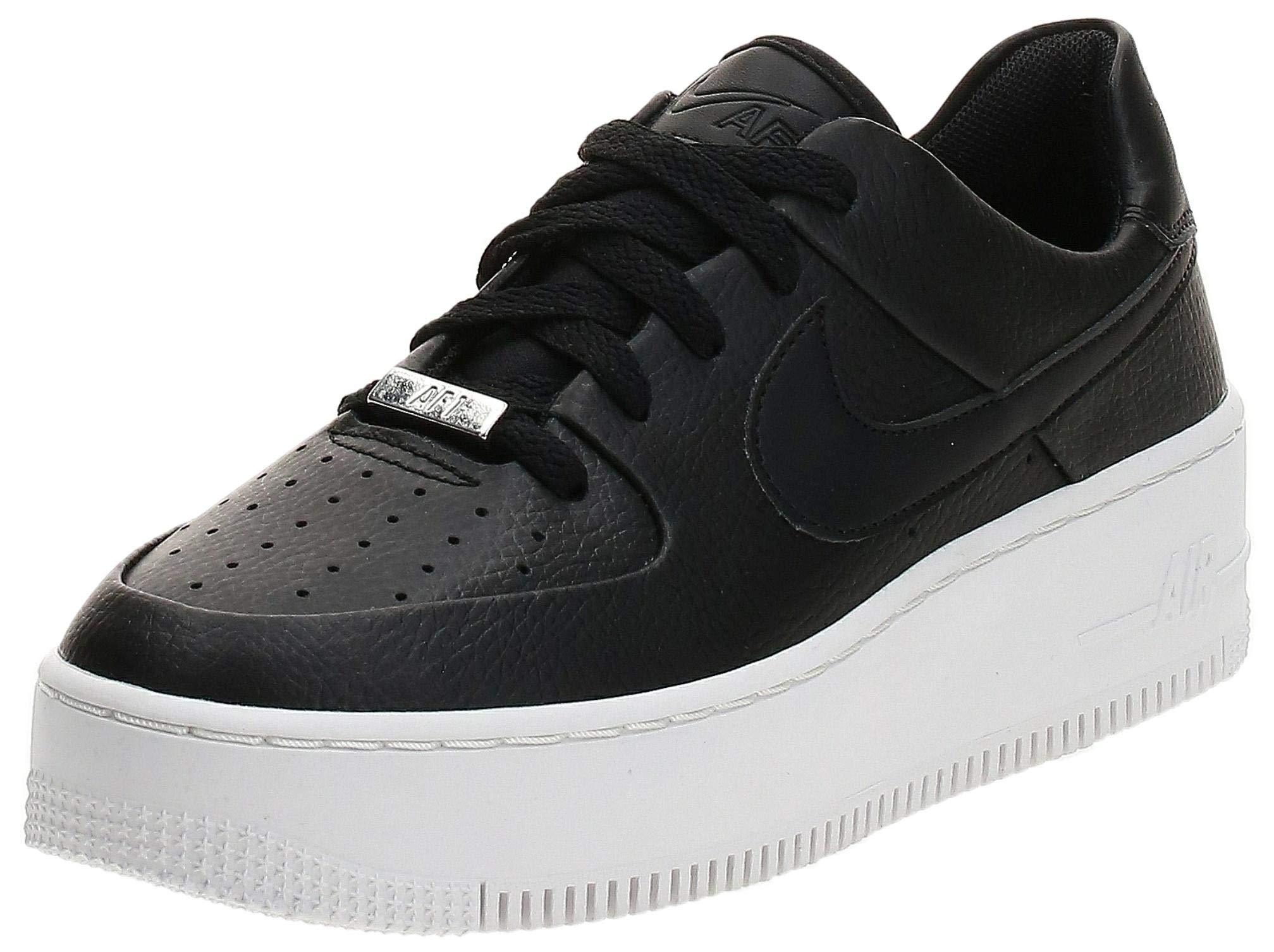 Nike Leather Air Force 1 Sage Low Basketball Shoes in Black - Lyst