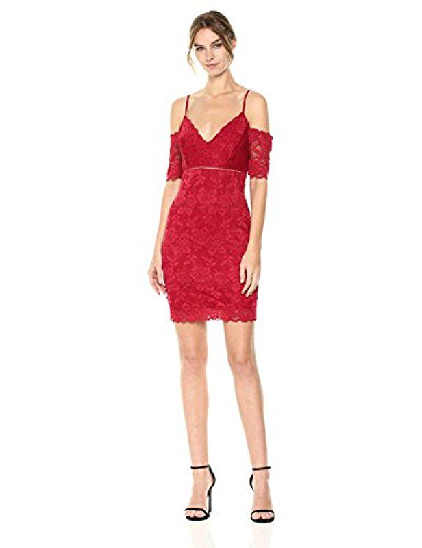 guess red lace dress