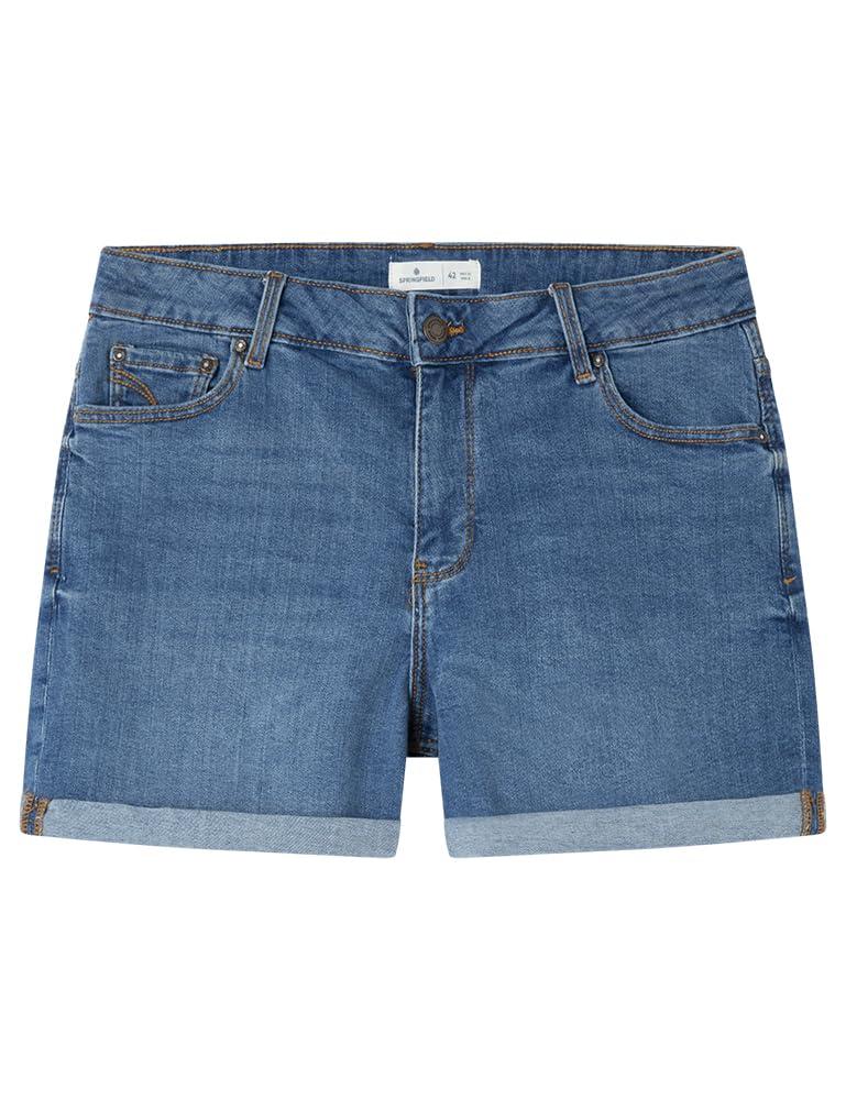 Vaqueros Mom Pantalones Vaqueros Cortos Mujer Springfield Vaquero