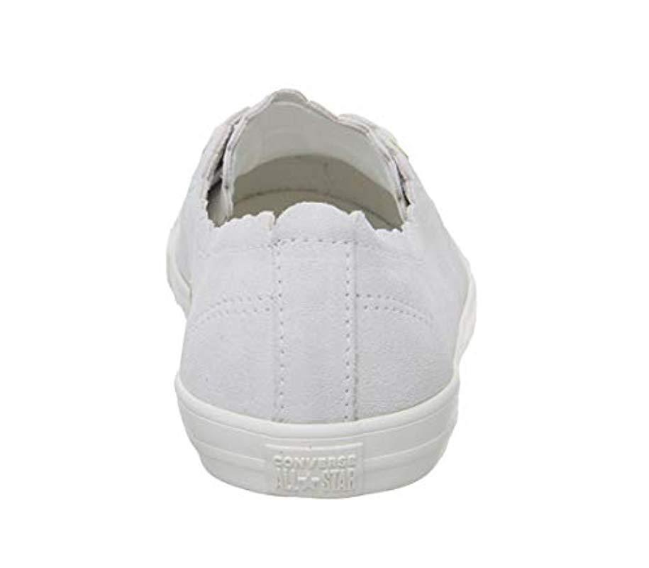 converse ctas ballet lace trainers off white frill
