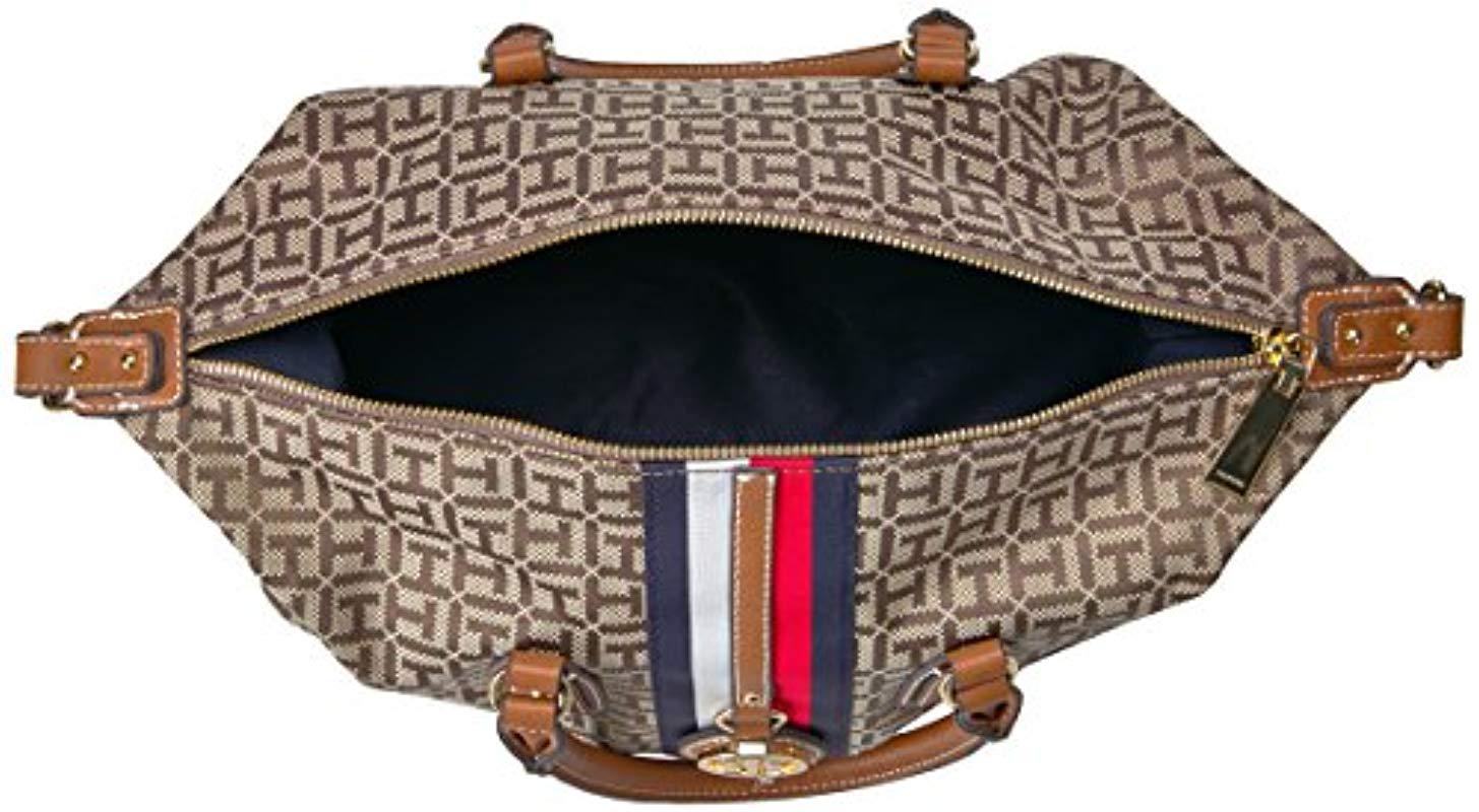tommy hilfiger brown handbag