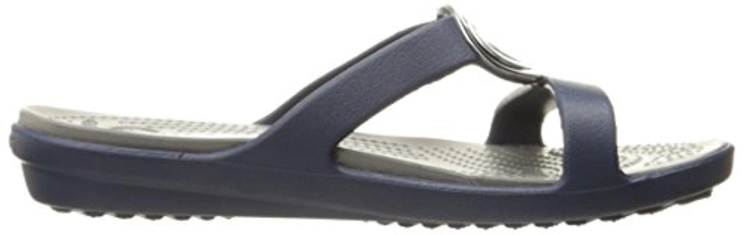 crocs sanrah beveled circle sandal