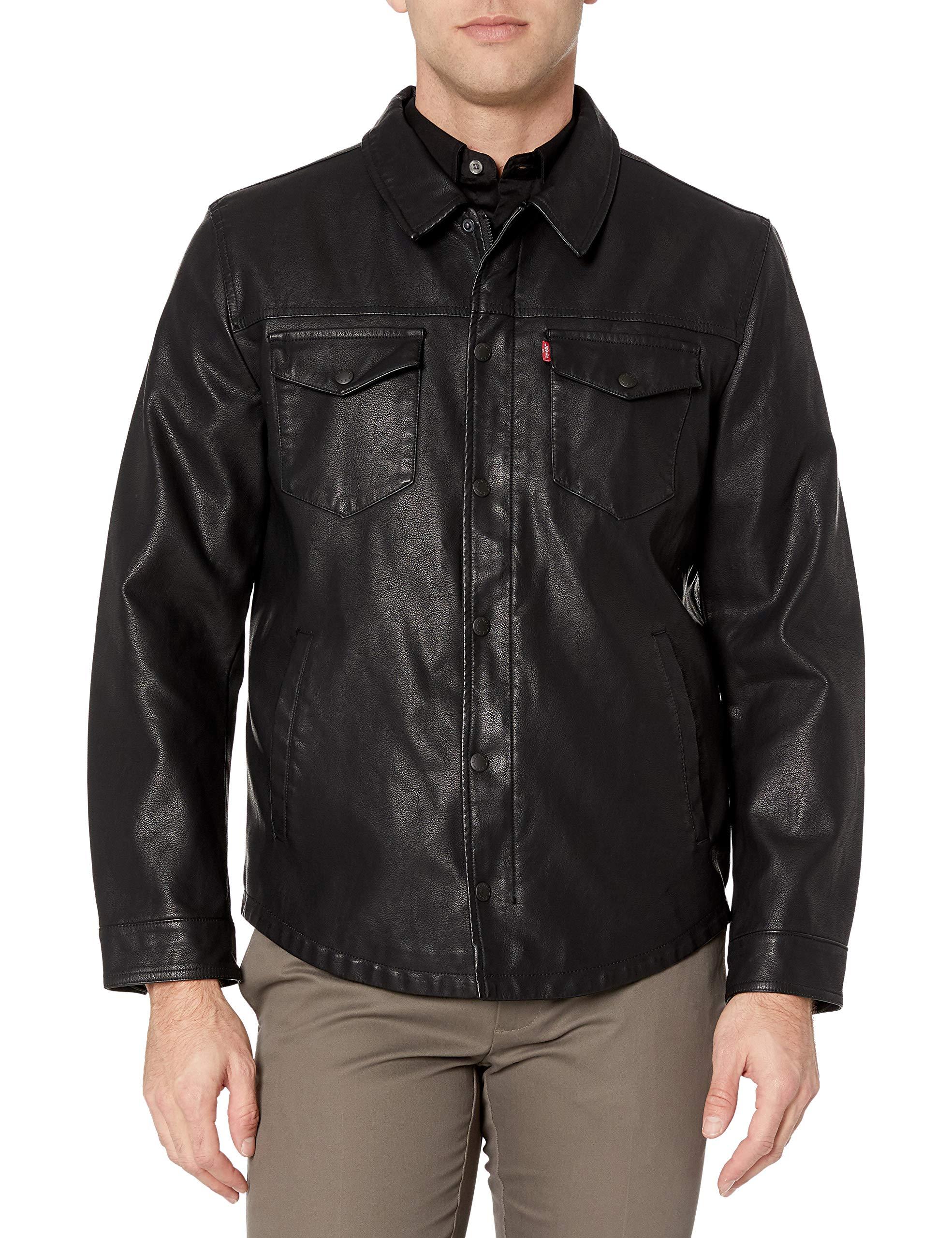 Levi's Faux Leather Shirt Jacket in 