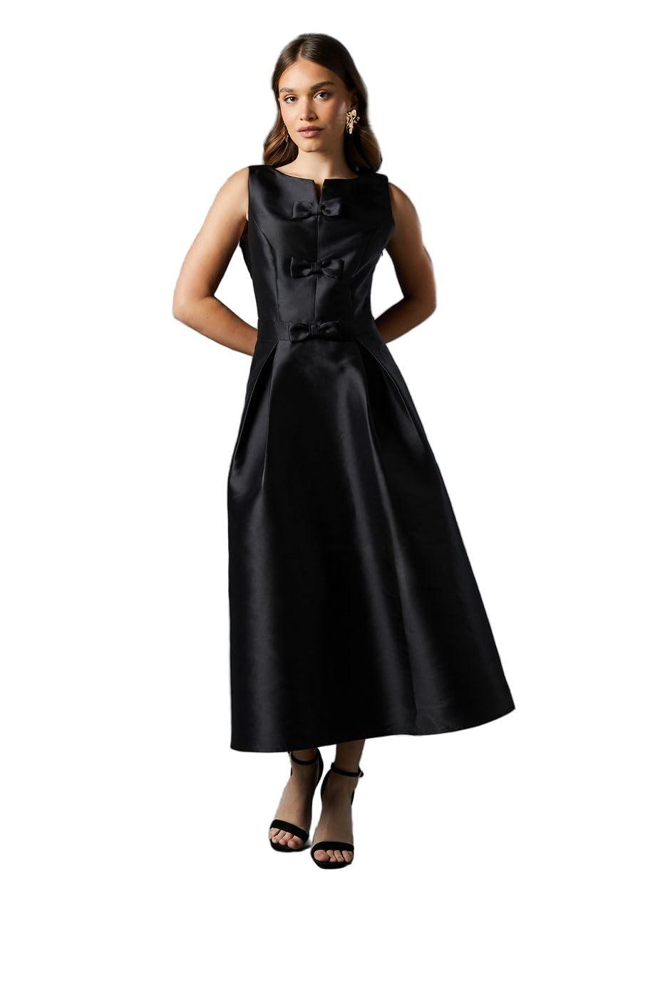 dark blue floral midi dress Navy Square Neck Puff Sleeve Web Collection: black dress Size:8 years (128 cm) shapes this dress that Arianna - Halter Drawstring