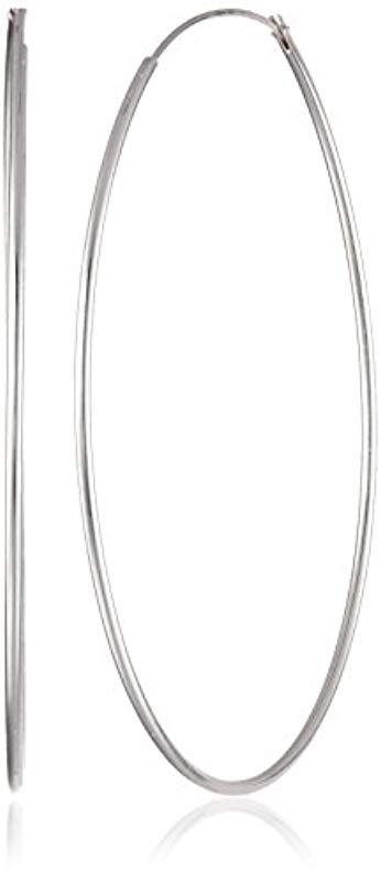 Lyst Argento Vivo Silver Tone Large Endless Hoop Earrings In Metallic Argento Vivo Women S Metallic Silver Tone Large Endless Hoop Earrings