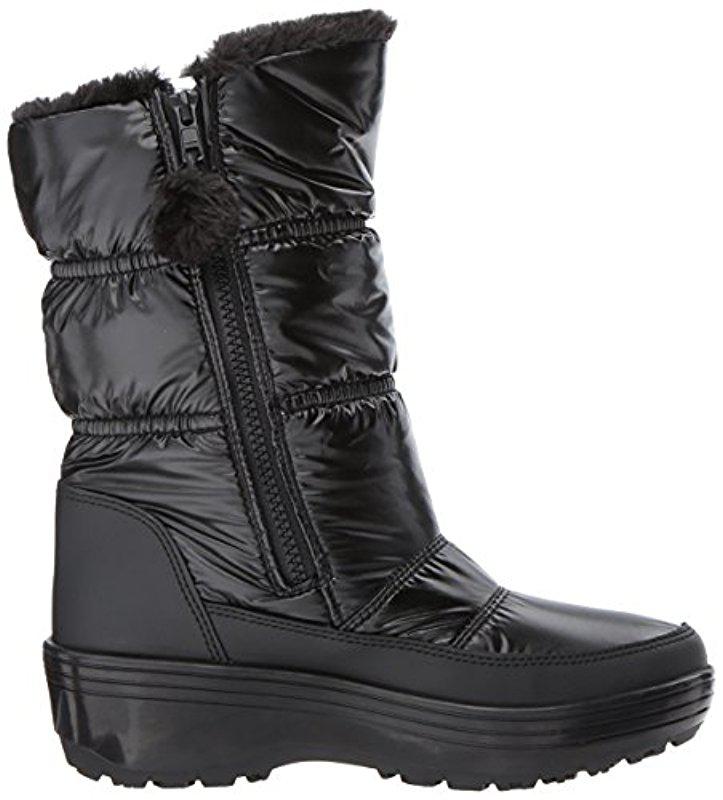 Skechers Alaska-tall Quilted Snow Boot in Black - Lyst