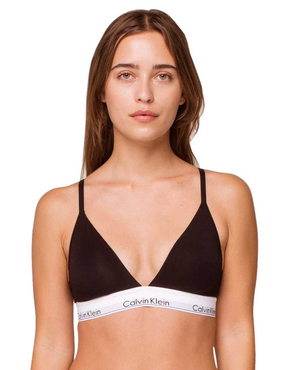 Calvin Klein Modern Cotton Lightly Lined Triangle Bralette in Heather Gray  (Black) - Save 45% | Lyst